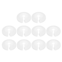 10pcs Flange Pipe Cover Decoration 0.39″ to 0.98″ Clip-on Wall Hole Cover, White