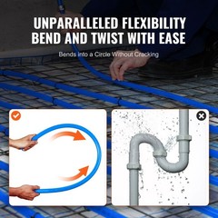 3/4″ PEX-A Tubing 100ft – Freeze/Corrosion-Resistant, with Cutter