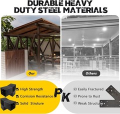 3-Way 30 Degree Pergola Brackets,L-Shaped Right Angle Corner Bracket