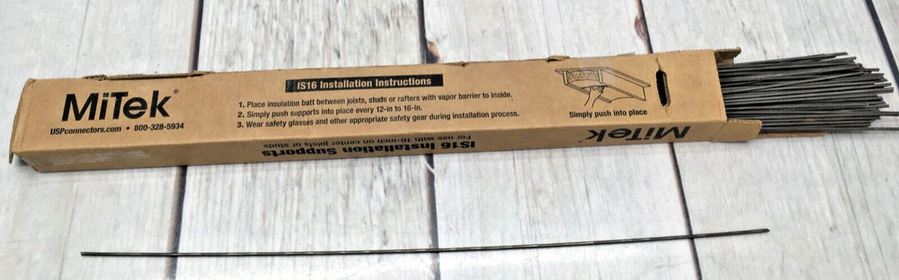 MiTek 16″ Long Insulation Support.. 100-Pack.. OPEN BOX