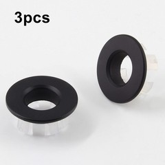Murtenze 3Pcs Sink Overflow Ring, Basin Trim Cover Copper Black