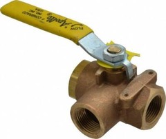 Apollo. 3/4″ Pipe, Standard Port, Bronze Standard Ball Valve Three Way, FNPT …