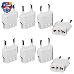 8 Pack European Travel Plug Adapter, US to Europe Plug Adapter, Type C Wall O…