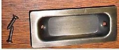 National hardware Flush pulls Antique Brass Qty 8 (E-3)