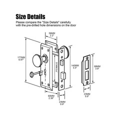 Upgraded Mortise Lock Set for Interior Door, Antique Vintage Style Crystal Gl…