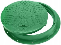 Manhole cover manhole cover DN600/800 A15 BabylonPlast™ green