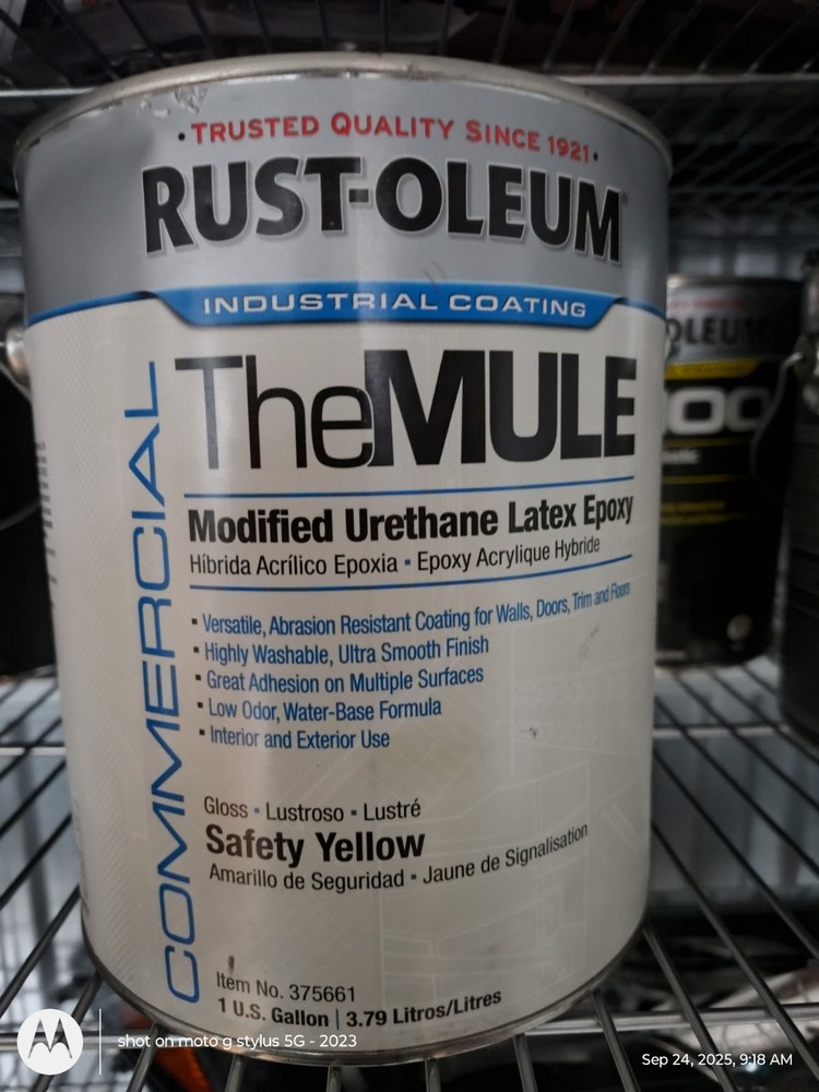 Rust-Oleum Commercial The MULE Modified Urethane Latex Epoxy in Safety Yellow, a