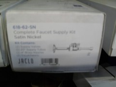 Jaclo 618-62-SN 3/8″IPS x 3/8″OD QT Straight Valve Faucet supply 20″ Satin Nicke