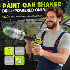 Spray Paint Can Shaker for Drill-Powered Only— Fits 2″ to 3″ Cans, Time-Saving/O