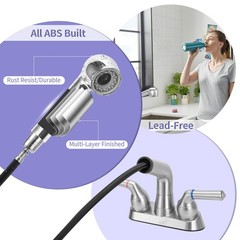 Utility Sink Faucet,Universal Laundry Tub ABS Plastic Faucet with Chrome