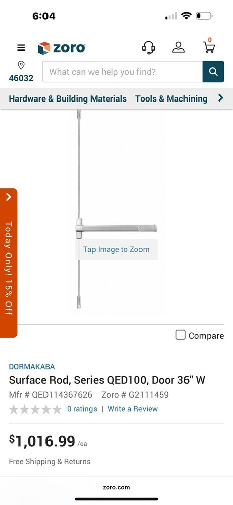 DORMAKABA QED100 Surface Rod Push Bar Exit Device – NEW! 🔥 High Quality Door