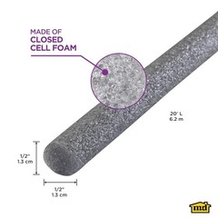Versatile Gray Foam Backer Rod Set 1/2in x 20ft – Essential Caulk Saver for S…