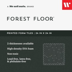 Forest Floor 3/8 Inch Thick Printed Foam 24″L x 24″W x 0.4″Th, White Oak