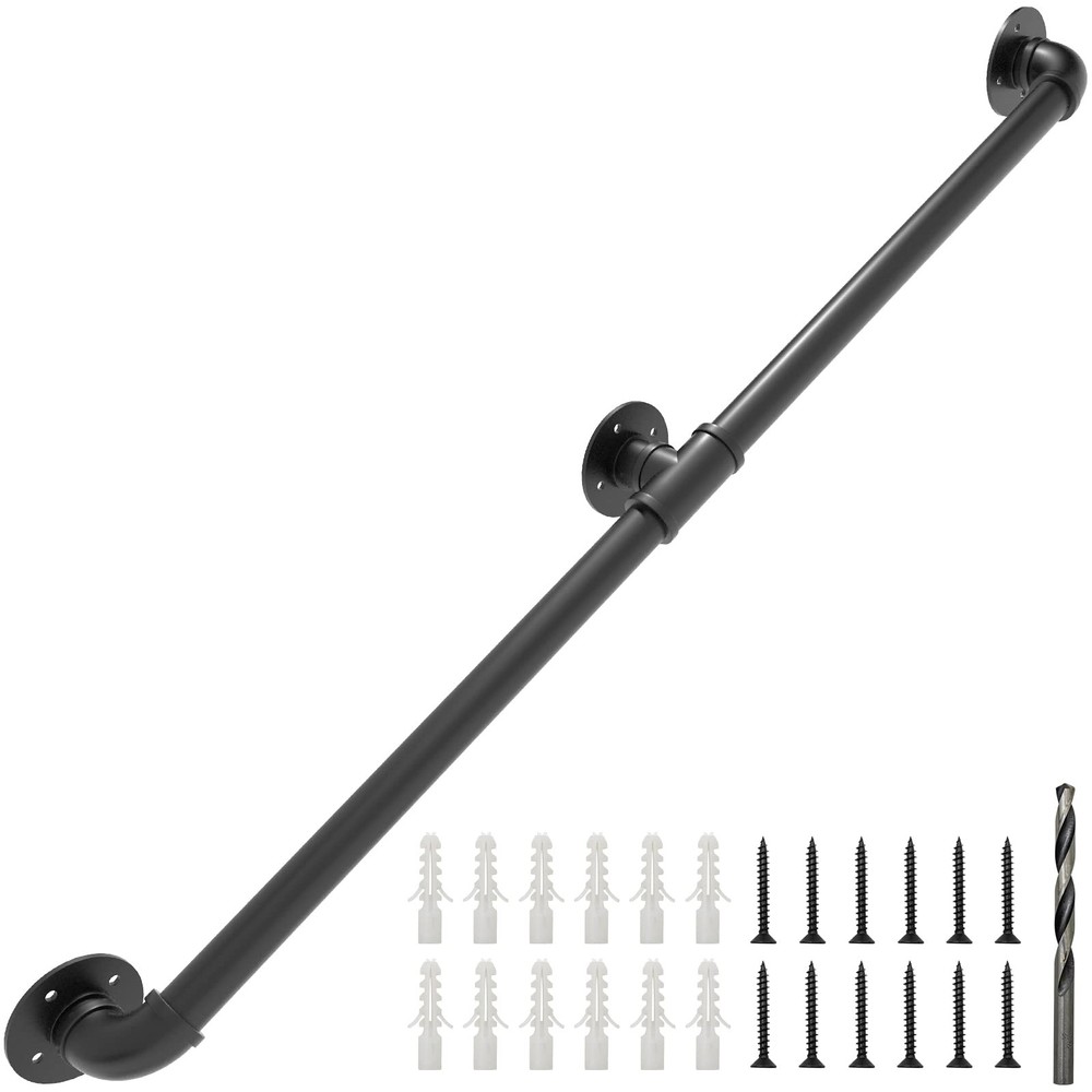 PNBO 7FT Industrial Wall Handrail, Staircase Railing 1.25″ Tube Diameter