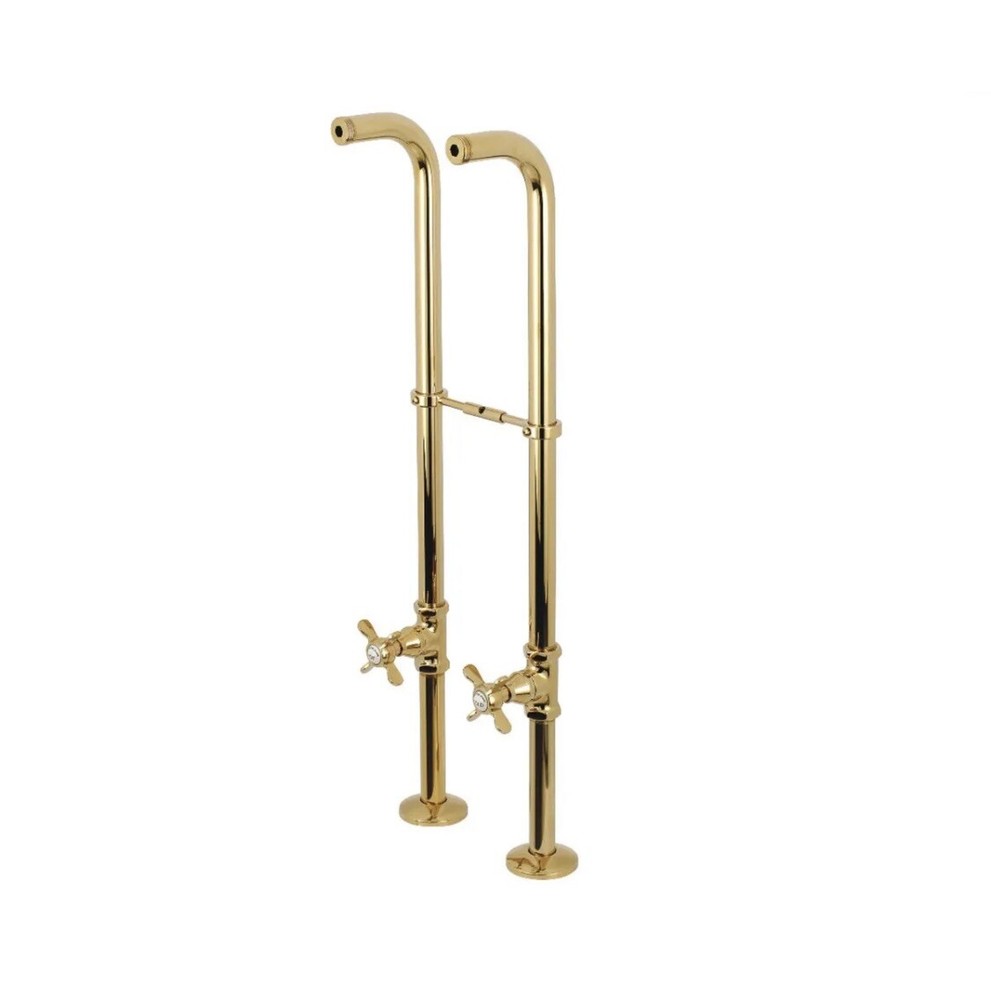 KINGSTON BRASS CC266S2BEX Freestanding Supply Line Package, Polished Brass