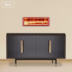 8Pcs 2000W Baking Infrared Paint Curing Lamp, 35.3 cu.ft Baking Area Short Wave