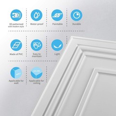 Art3d Drop Ceiling Tiles 24×24 Inch (12-Pack, 48 Sq.ft) – Glue Up PVC Ceil