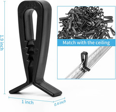 50-Pack Hold-Down Clip for Drop Ceiling Tiles, 1.9 X 1 Inch Ceiling Grid Clips f
