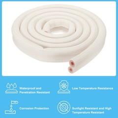 Pipe Insulation Foam Tube Foam Tubing for 1/4″ 3/8″ O.D 9.84Ft White/Pink