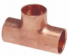 W01650D 1/2″ x 1/2″ x 3/4″ CxCxC Copper Plumbing Reducing Tee – Pack of 20