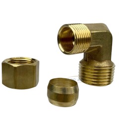 1/2″ Compression x 1/2″ MNPT 90 Degree Brass Compression Elbow Pipe Fitting