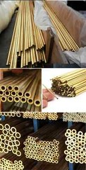 Brass Tube 0.2-0.6mm Wall Thickness 1-9.6mm OD Straight Yellow Copper Pipe Tools