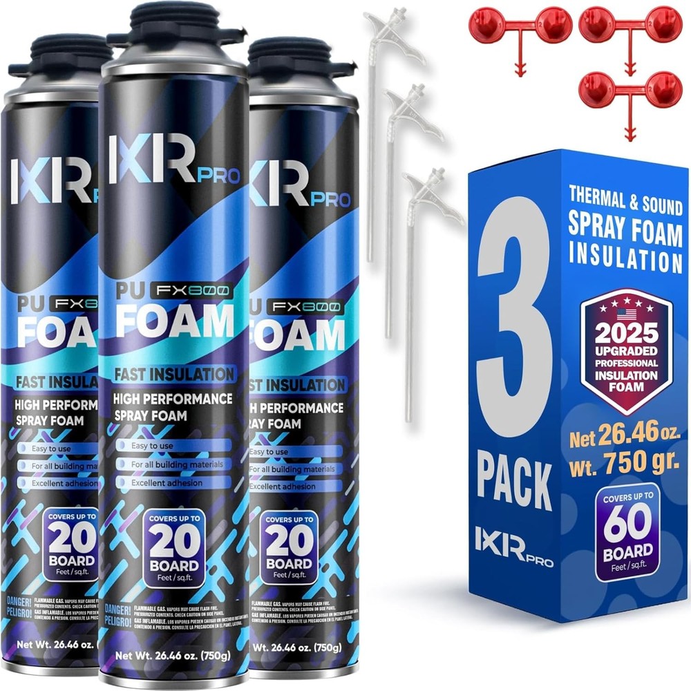 Spray Foam Insulation Can (3 x 26.46 oz. / 750 ) Expanding Foam Sealant