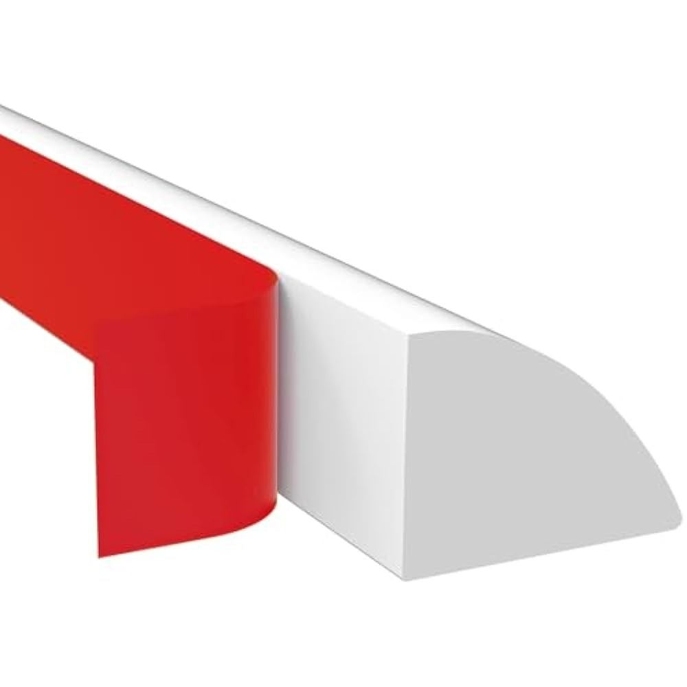 Quarter Round Flexible Silicone Trim Molding 0.7″ x 0.86″ Self Adhesive 5ft