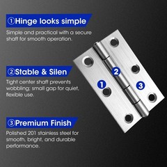 20 PCS 2.5 inches Door Hinge Cabinet Door Hinges Stainless Steel Butt Hinges …