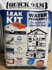 QUICK DAM Home Leak Kit – Absorbs Over 15 Gallons Per Kit. Toilets Tubs Water