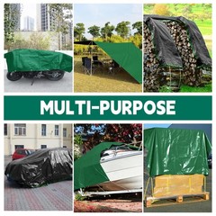 Tarp 4×6 ft Heavy Duty 100% Waterproof 10mil,UV Resistant,Durable Grommets an…