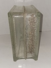 RETIRED GLASS BLOCK, Came Out Of USA Home, Lined, 7.75×7.75×3 7/8 In
