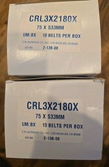 (2 Boxes Of 10) CRL 3″ x 21″ 80 Grit Portable Glass Grinding Belts (NOS)