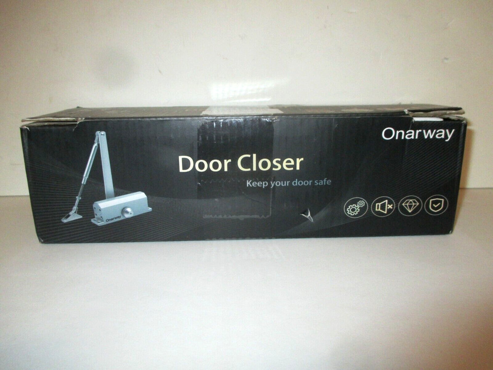 ONARWAY DOOR CLOSER MODEL 801 SERIES BLACK (99LB-132LBS) NEW OPEN BOX BLACK