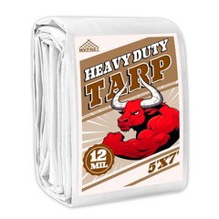 Tarp 5×7 ft Heavy Duty 12mil 100% Waterproof High Durability Multipurpose,Uv …