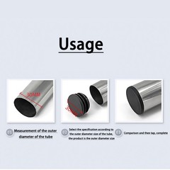 Round Plastic End Caps Tube Inserts Blanking Plugs Bungs for steel tubing Pipe