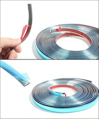 Zlirfy 25Ft Automotive Chrome Trim Strip Silver for Motor Truck RV