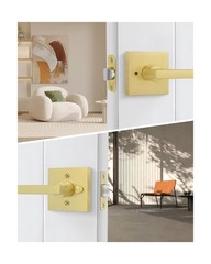 Goldenwarm Gold Door Handles Interior, Zinc Alloy Heavy Duty Brushed Gold Int…