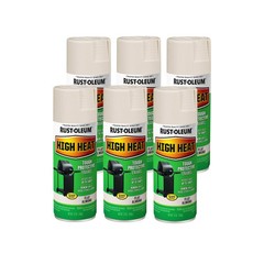 Rust-Oleum 7750830-6PK High Heat Enamel Spray 12 Ounce (Pack of 6), Almond