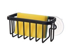 SunnyPoint NeverRust Kitchen & Bathroom Sink Caddy 6″ x 2.5″ x 2.65″, Black