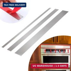 304 Brushed Stainless Steel Sheet Gap Filler, Metal Trim Strip for Wall Oven/Mic