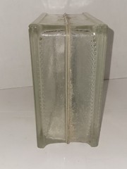 RETIRED GLASS BLOCK, Came Out Of USA Home, Lined, 7.75×7.75×3 7/8 In