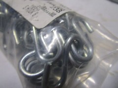 #8 1″L-Inside .120″-Wire 46lb-WLL Zinc Plated S-Hook QTY 50