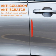 4pcs Car Door Edge Guards Protectors Silicone Side Doors Edge Trim Strip White