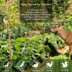 Deer Fence, RIFNY 4 x 50 FT Temporary Fence for Garden Outdoor 4 x 50