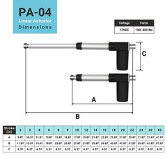 Progressive Automations 12V Electric Linear Actuator – 8 Inch Stroke, 400 lbs…