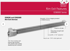 Corbin Russwin Rim Exit Device ED8200B P857 689 Pushbar