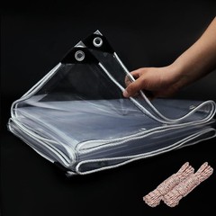 8’x12′ 20 Mil Heavy Duty Clear Vinyl PVC Tarp,UV Resistant Glass Tarps Transp…