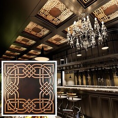 Faux Painting Ceiling Tiles Plastic PL61 Traditional copper 10pcs PAINTSDECOR