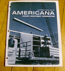 vintage 1960s booklet FLEXICORE concrete AMERICANA LUXURY APARTMENT construction